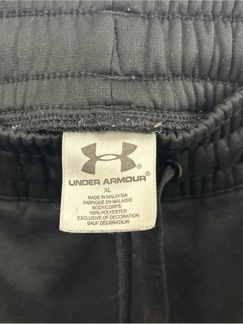 Under Armour Pants Mens XL Black Fleece Sweatpants Athletic Warm Up Gym Baggy - Picture 5 of 9